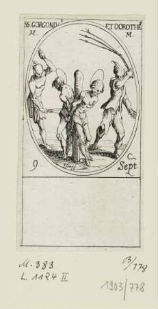September - Heiliger Gorgonius und Heiliger Dorotheus, Blatt 80 der Folge "Les images de tous les saincts et saintes de l'année"