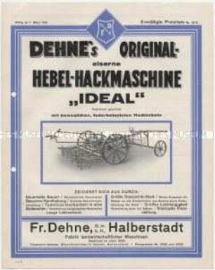 Eiserne Hebelhackmaschine "IDEAL"