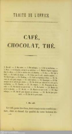 III. Café, Chocolat, Thé