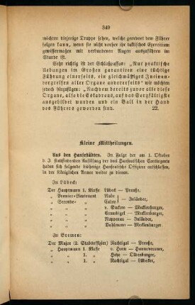 349-360, Kleine Mittheilungen...