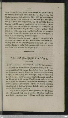 Acht und zwanzigste Vorlesung