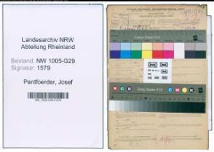 Entnazifizierung Josef Pantfoerder , geb. 17.01.1896 (Techn.Angestellter)