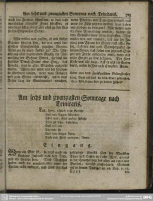 Am sechs und zwanzigsten Sonntage nach Trinitatis
