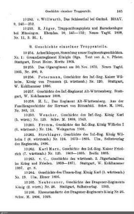 9. Geschichte einzelner Truppenteile