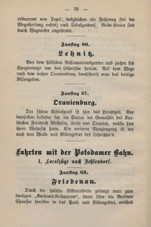 Fahrten mit der Potsdamer Bahn