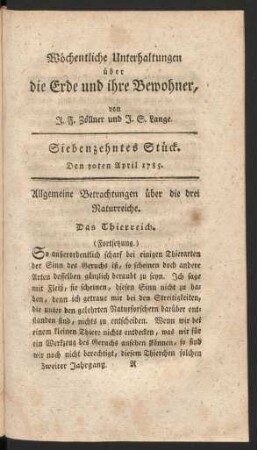 Siebenzehntes Stück