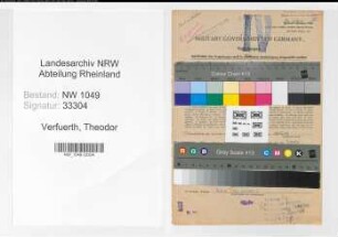 Entnazifizierung Theodor Verfuerth , geb. 05.08.1891 (Bahnbeamter)