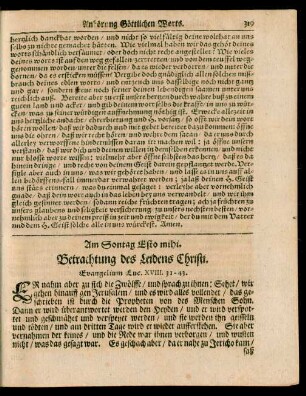 Am Sontag Esto mihi. Betrachtung des Leidens Christi