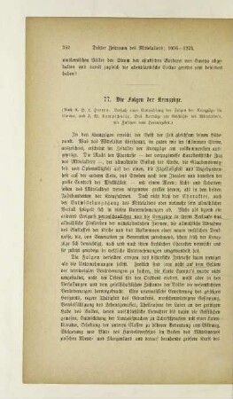 77. Die Folgen der Kreuzzüge