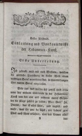 Erste Unterredung.