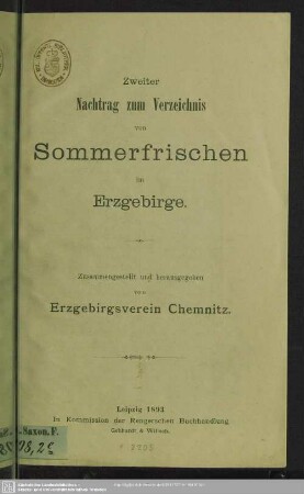 1891,Nachtr.2: Verzeichnis von Sommerfrischen im Erzgebirge