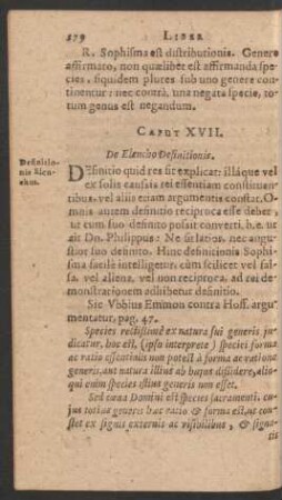 Caput XVII. De Elencho Definitionis.