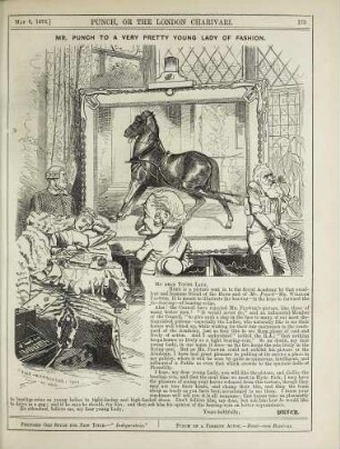 Mr. Punch to a very pretty young lady of fashion