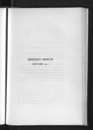 Dresden-Berlin Oktober 1911