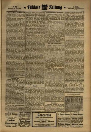 Zweite Ausgabe vom Mittwoch, den 10. August 1910.