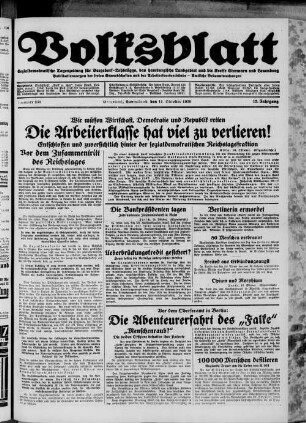 Bergedorf-Sander Volksblatt : amtliches Organ : sozialdemokratische Zeitung für das hamburgische Landgebiet und die Kreise Lauenburg und Stormarn