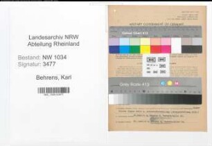 Entnazifizierung Karl Behrens , geb. 16.04.1896 (Regierungsoberbauinspektor)
