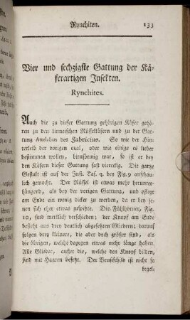 Vier und sechzigste Gattung der Käferartigen Insekten. Rynchites.
