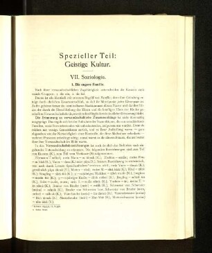 VII. Soziologie.
