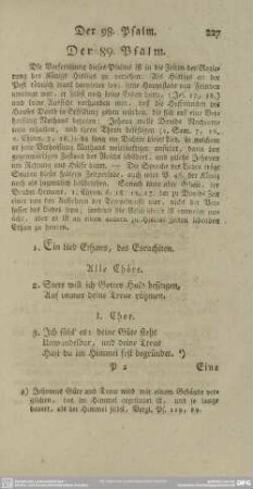 Der 89. Psalm