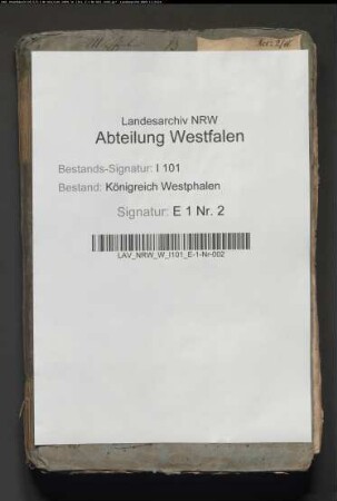 Einkünfteverzeichnis der aufgehobenen Abtei Herford