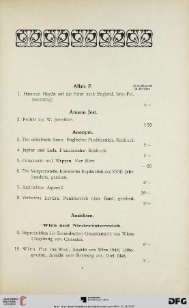 [Allais P. - Weirotter F. E.] (Nr. 1-297)