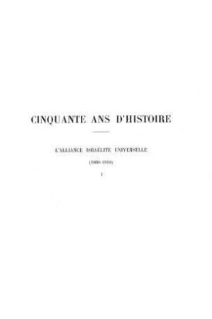 In: Cinquante ans d'histoire ; Band 1