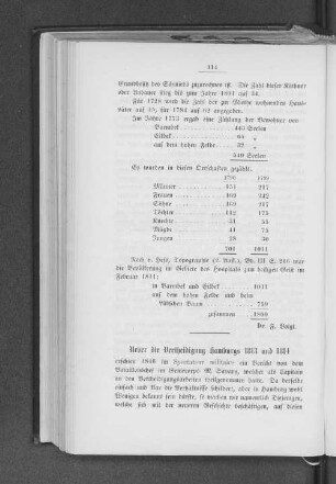 Ueber die Vertheidigung Hamburgs 1813 und 1814