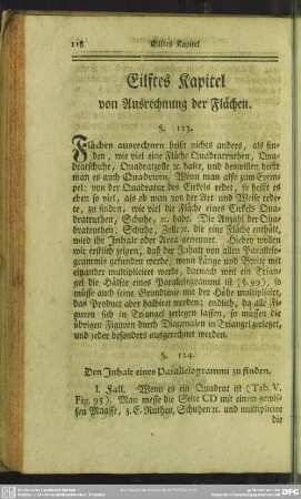 Eilftes Kapitel von Ausrechnung der Flächen