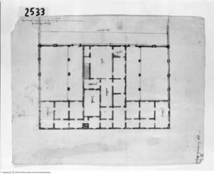 Barbiano (vicino Bologna), Villa Guastavillani, Kasino, Grundriss des ersten Obergeschosses