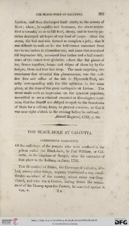 The black- hole at Calcutta