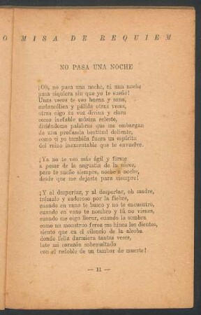 No pasa una noche