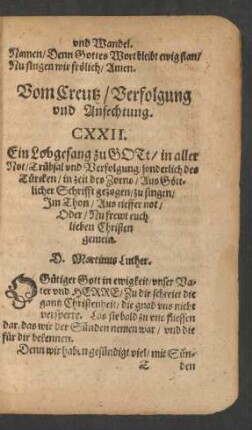 Vom Creutz/ Verfolgung und Anfechtung.