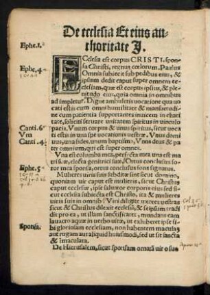De ecclesia Et eius authoritate I.