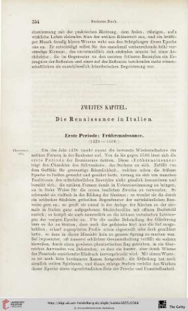 Zweites Kapitel: Die Renaissance in Italien