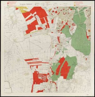 Stadtplan von Leipzig mit dem Grundbesitzstand, 1:10 000 : SW : Leipzig - Südwest : Grundbesitzstand 1937. - 20. Aufl.. - 1:10 000. - Leipzig ; Berlin : Giesecke & Devrient, 1938