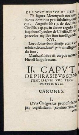 II. Caput De Phrasibus Sententiarum Vel Propositionum.