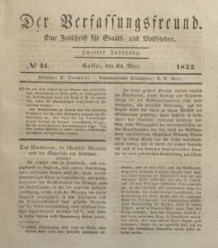№ 24. Cassel, den 24. März 1832.