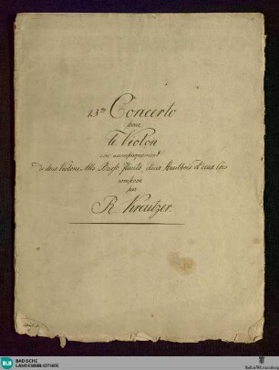 Concertos - Don Mus.Ms. 1154 : vl, orch; A; WilK 12