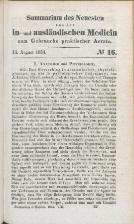 14. August 1834. No 16.