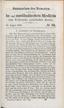 14. August 1834. No 16.