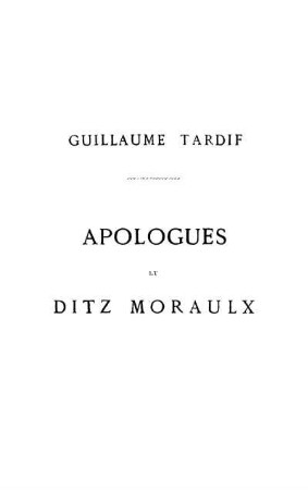 Les apologues de Laurent Valla : translatés du Latin en françois