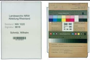 Entnazifizierung Wilhelm Schmitz , geb. 22.08.1900 (Landwirt)