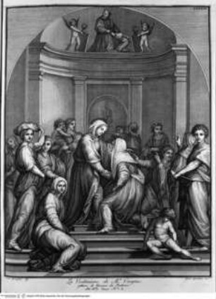 L'Etruria pittrice ovvero Storia della pittura toscana dedotta dai suoi monumenti che si esibiscono in stampa dal secolo X fino al presente / Marco Lastri. Traduttore in francese, Giuseppe Villette Firenze : Pagni & Bardi, 1791 - 1795. - 1 - 2 ; 2°Die Heimsuchung; (tav.XXXXIV) - L'Etruria pittrice ... Band 1.