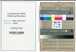 Entnazifizierung Paul Ludwig , geb. 27.10.1891 (Vertreter)