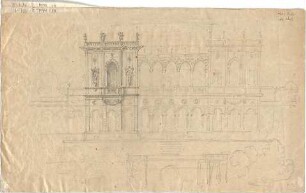 Neureuther, Gottfried von; Feldafing / Starnberger See (Bayern); Königliches Schloss (Königliche Villa) - Ansicht, Detail