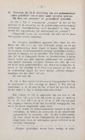 IX. Personen, die bij de uitoefening van den mohammedaanschen godsdienst ...