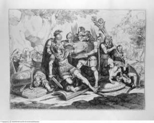 Pinelli, Bartolomeo, Istoria Romana. Incisa ad acqua forte da Bartolomeo Pinelli Romano. L'Anno 1818, e 1819. o.O.[Roma] u.J, "Il Tribuno Calpurnio..."; (Taf.42 [49])