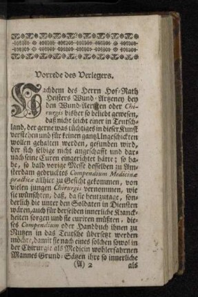 Vorrede des Verlegers.