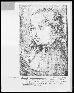 Brustbild eines Mädchens mit Halsband, Folio recto
